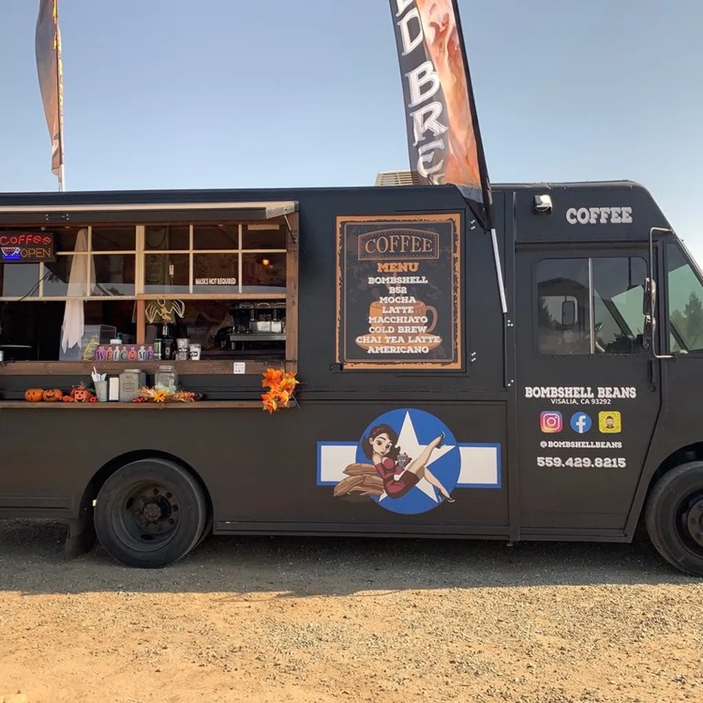 The Bombshell Beans mobile coffee truck