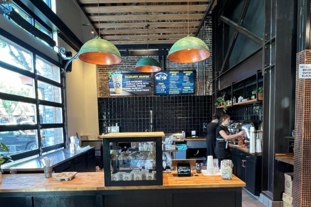 The Bombshell Beans coffee counter in downtown Visalia